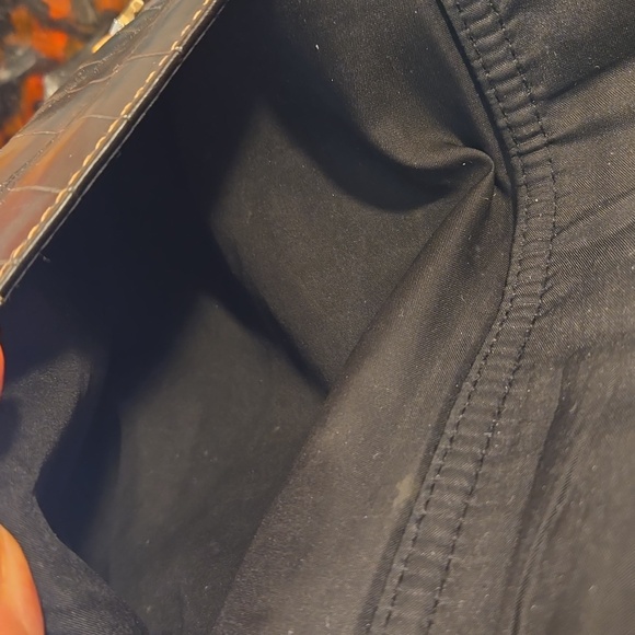 Relic by Fossil Black Croc Embossed Vegan Crossbody  Purse - Picture 7 of 8